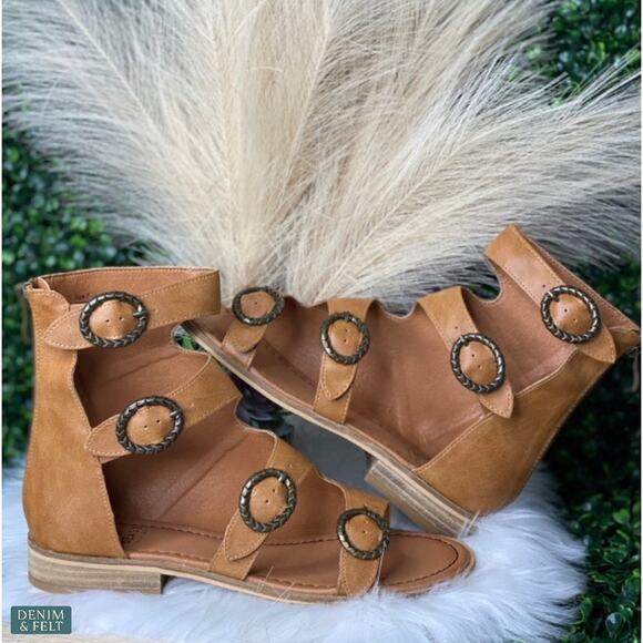 Beast Fashion Lotus Whiskey Carmela Sandals Boho Festival Chic Western Style NEW - Picture 1 of 7